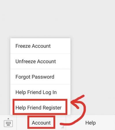 Help Friend Register