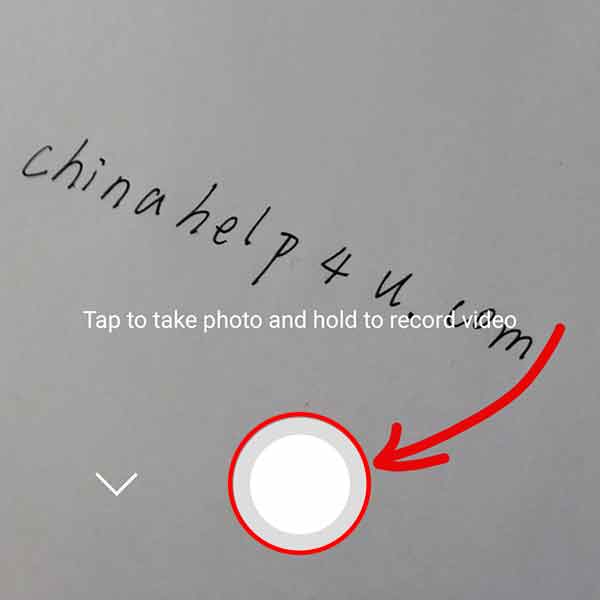 Hold to take photo or record video