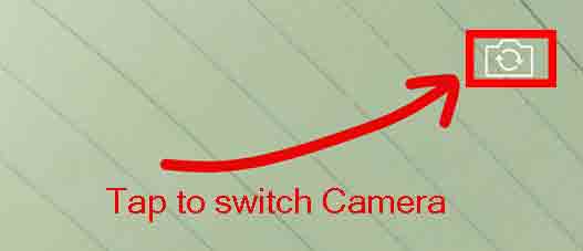 Tap to switch camera