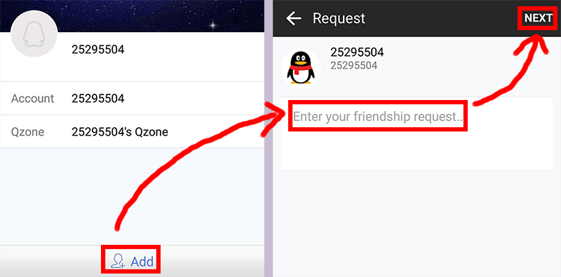 add friend request - QQ