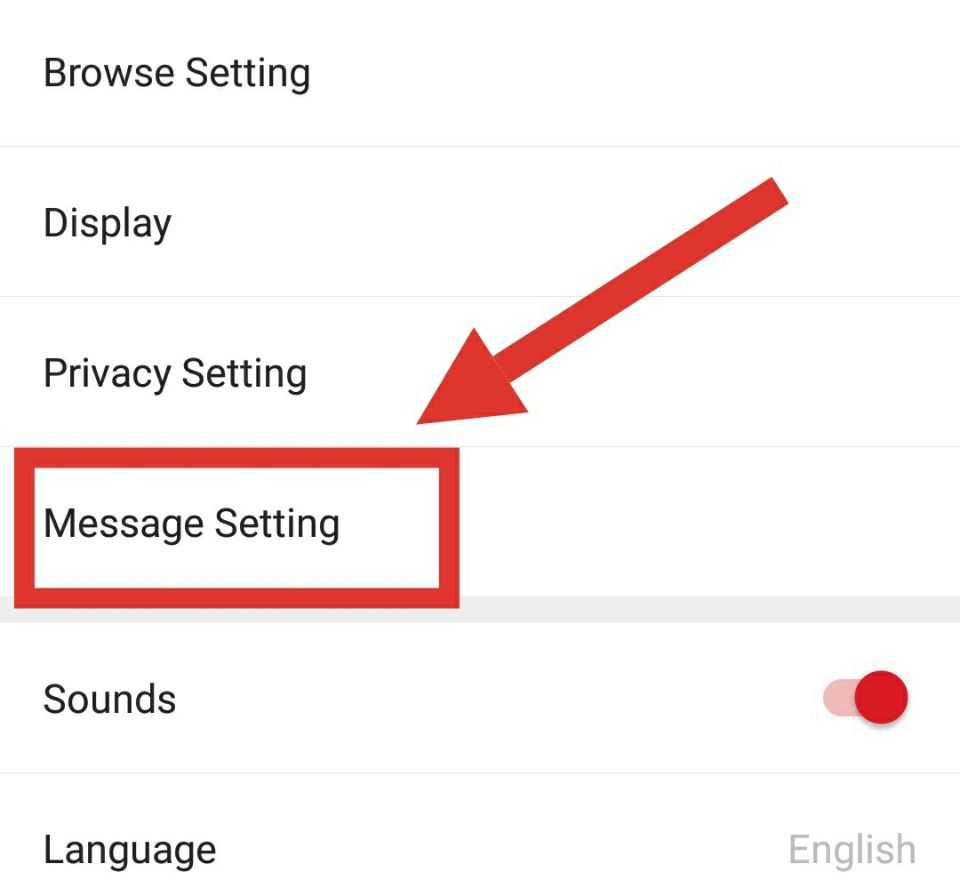 Messages settings